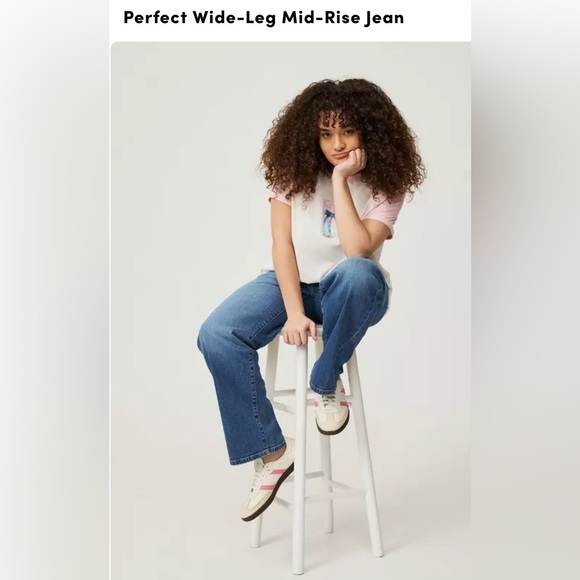 🆕 Torrid - Perfect Wide-Leg, Mid Rise Jean in Dolce Vita Wash - Picture 5 of 8